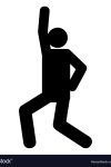 Person dancing icon on a white background, Vector illustration